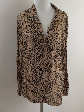 Anthropologie Cloth & Stone Leopard Shirt l
